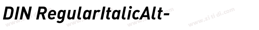 DIN RegularItalicAlt字体转换